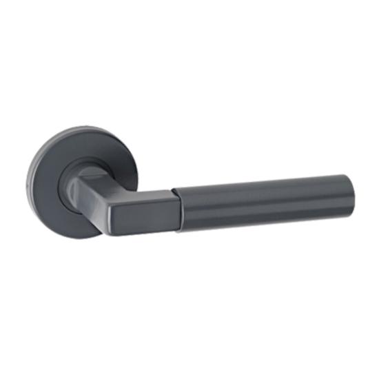 ASEC URBAN San Diego Lever on Round Rose Door Furniture Slate Grey (Boxed) - Click Image to Close