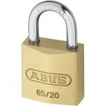 ABUS 65 Series Brass Open Shackle Padlock 20mm Twin Pack 65/20 Visi