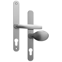 ASEC 68mm Lever Pad UPVC Door Furniture With Snib Silver