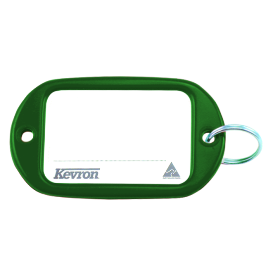 KEVRON ID10 Jumbo Key Tags Bag of 50 Assorted Colours Green x 50 - Click Image to Close