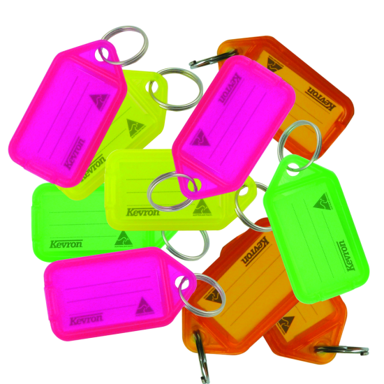 KEVRON ID38 Tags Bag of 50 Assorted Colours Fluorescent Assorted Fluorescent - Click Image to Close