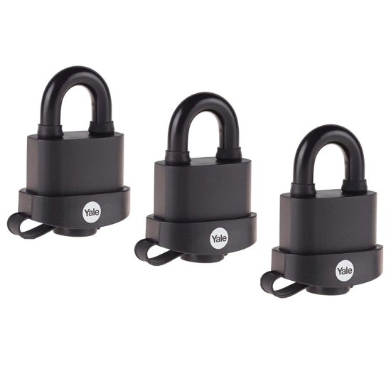 YALE Y220B High Security Open Shackle Weatherproof Padlock 51mm - Pack of 3 - Click Image to Close