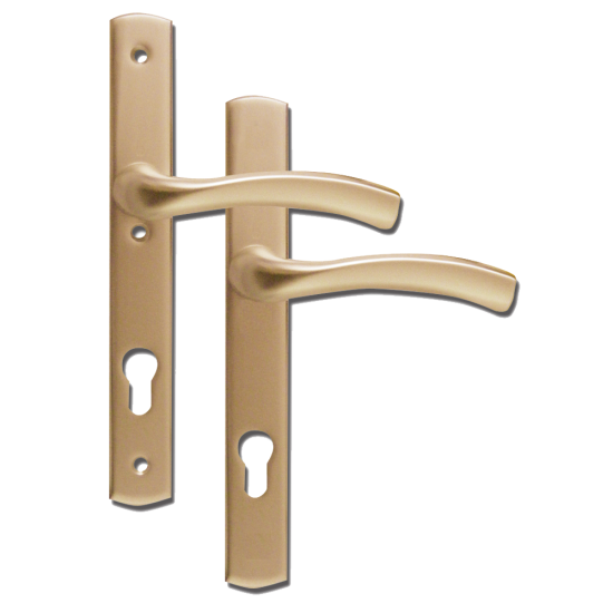 WINKHAUS Palladio XL 92 Lever/Lever UPVC Furniture Gold - Click Image to Close