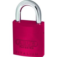 ABUS 83AL Series Colour Coded Aluminium Open Shackle Padlock Without Cylinder 40mm Red 83AL/40 Boxed