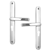 ASEC 48 Lever/Lever UPVC Furniture - 270mm Backplate Chrome - Boxed