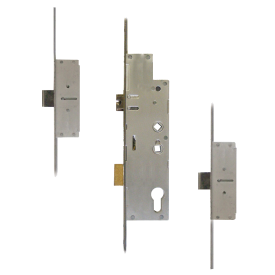 FULLEX Crimebeater 20mm Lever Operated Latch & Deadbolt Twin Spindle - 2 Dead Bolt 45/92-62 - 20mm Radius Faceplate - Click Image to Close