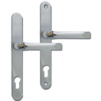 ASEC 92 Lever/Lever UPVC Furniture - 240mm Backplate Chrome Unsprung