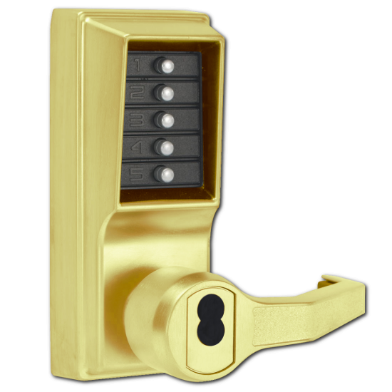 DORMAKABA Simplex L1000 Series L1021B Digital Lock Lever Operated PB RH No Cylinder LR1021B-03 - Click Image to Close