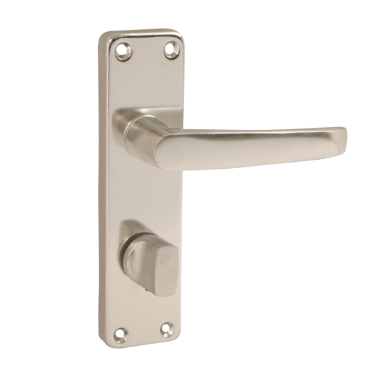 ASEC Stafford Plate Furniture Lever Bathroom With Privacy Turn Polished Anodised Aluminium - Click Image to Close