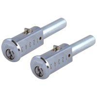 Tessi TCP6461 Round Cylinder Bullet Lock 90mm NP KA Complete Pair
