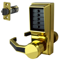 DORMAKABA Simplex L1000 Series L1041B Digital Lock Lever Operated With Key Override & Passage Set PB LH No Cylinder LL1041B-03