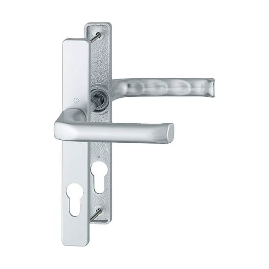 HOPPE London 72mm UPVC Lever Door Furniture 113/200LM 72mm Centres Silver - Click Image to Close