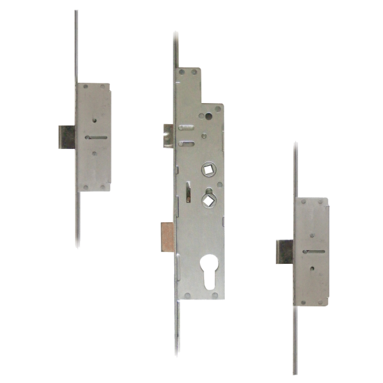 FULLEX Crimebeater 44mm Lever Operated Latch & Deadbolt Twin Spindle - 2 Dead Bolt 45/92-62 - 44mm Faceplate - Click Image to Close