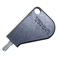 TITON Key To Suit Titon Select Standard Espag Handles With Black Plastic Head Black Plastic Head