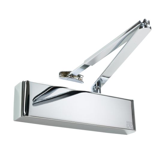 RUTLAND Fire Rated TS.9205 Door Closer Size EN 2-5 With Backcheck & Delayed Action Polished Chrome - Click Image to Close
