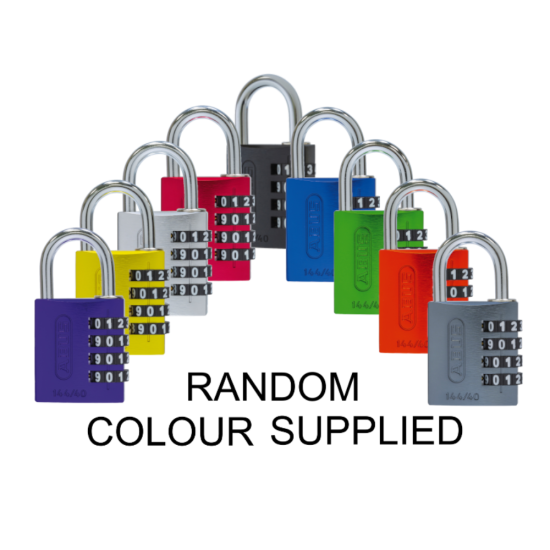 ABUS 144/40 Combination Padlock 40mm Body Assorted Colours - Click Image to Close