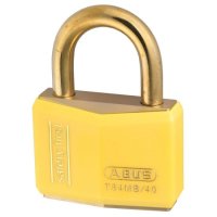ABUS T84MB Series Brass Open Shackle Padlock 43mm Brass Shackle KA (8402) Yellow T84MB/40 Boxed
