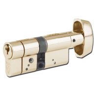 YALE Snap Resistant Euro Key & Turn Cylinder 80mm 40/T40 (35/10/T35) KD PB Visi