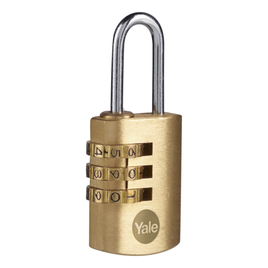 YALE Y150B Brass Open Shackle Combination Padlock 22mm - Pack of 1 - Click Image to Close