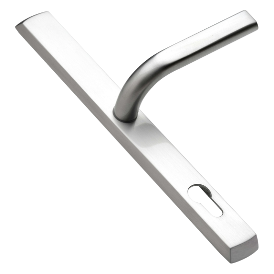 LOXTA 92 Lever/Lever UPVC Furniture - 278mm Backplate Silver - Click Image to Close