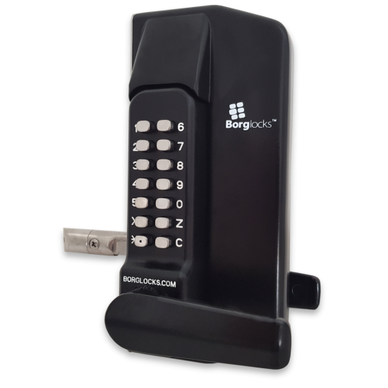 BORG LOCKS BL3400 ECP Lever Operated Marine Grade Metal Gate Single Digital Lock Without Key Override - Click Image to Close