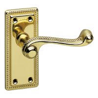 ASEC URBAN Classic Georgian Short Latch Lever on Plate Door Furniture Polished Brass (Visi)