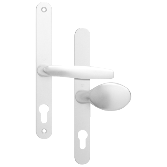ASEC 68mm Lever Pad UPVC Door Furniture With Snib White - Click Image to Close