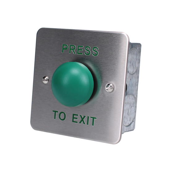 ASEC Press To Exit Green Dome Button EXB0657 - Click Image to Close