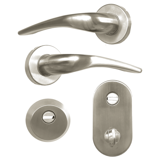 HOOPLY FT09 Lever Handle On Rose & Escutcheon Set with Thumbturn Right Hand - Click Image to Close