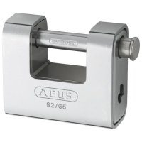 ABUS 92 Series Steel Clad Brass Sliding Shackle Shutter Padlock 67mm KA (8511) 92/65 Boxed