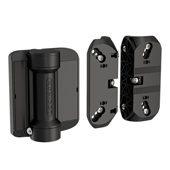 LOCINOX Serval 180 Degree Spring Gate Hinge With Self Drilling Screws Round Profile SD-R - Click Image to Close