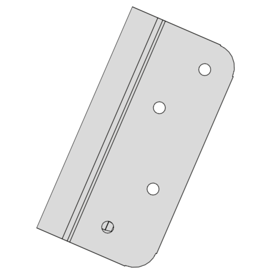 ERA Challenger Hinge Component For Composite & Timber Door Flag (Light Brown) - Click Image to Close