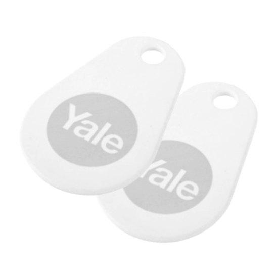YALE Smart Lock Key Tag White - Twin Pack - Click Image to Close