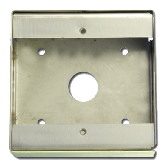 ASEC 28mm 1 Gang Surface Housing Stainless Steel - Click Image to Close