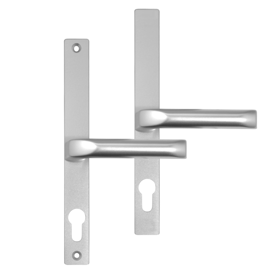 HOPPE UPVC Lever Door Furniture To Suit Fullex 68mm Centres Silver - Click Image to Close
