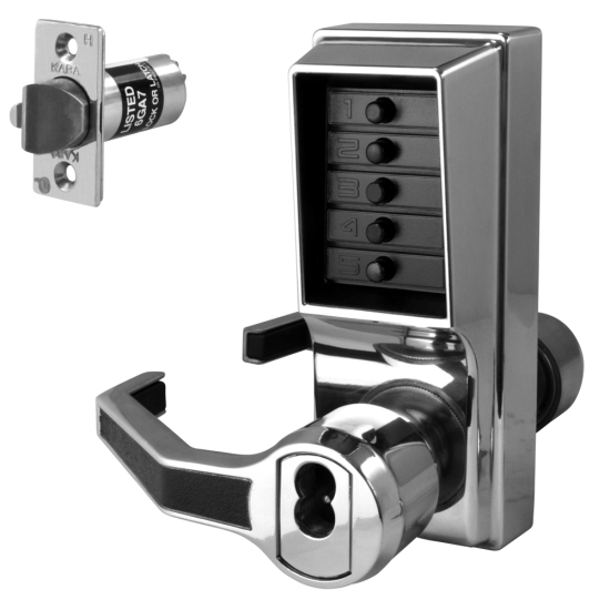 DORMAKABA Simplex L1000 Series L1041B Digital Lock Lever Operated With Key Override & Passage Set SC LH With Cylinder LL1041B-26D - Click Image to Close