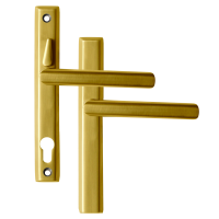 LOXTA Stealth Double Locking Lever Handle (Blank External) - 211mm 92PZ Polished Gold