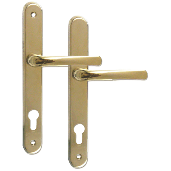 AVOCET Affinity Plus 92 Lever/Lever UPVC Furniture - Long Gold - Click Image to Close