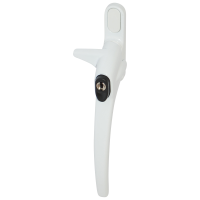 ERA Charisma Inline Cockspur Locking Espag Handle 12mm RH Locking White