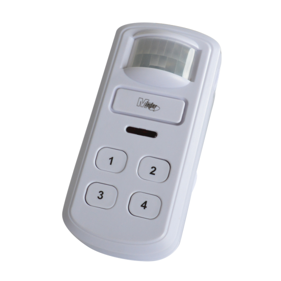 MINDER Mini PIR Alarm with Keypad Black - Click Image to Close
