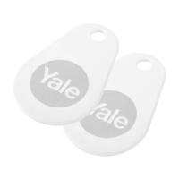YALE Smart Lock Key Tag White - Twin Pack