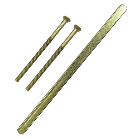 CHAMELEON Spindle And Screw Fixing Kit Polished Brass - Click Image to Close
