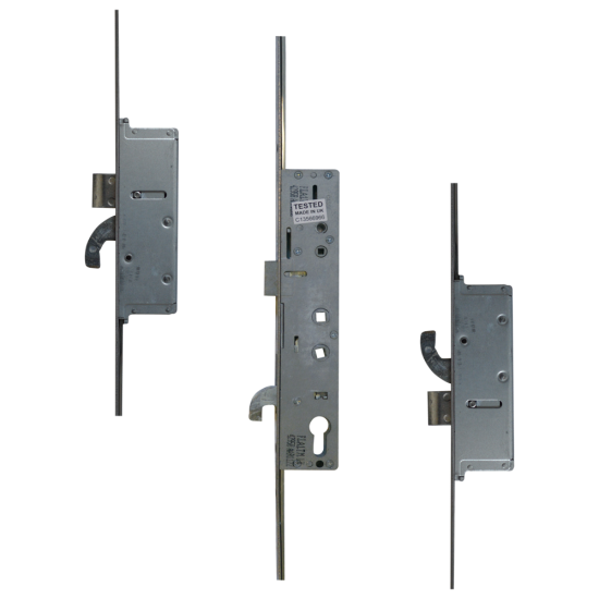 SAFEWARE 8 Lever Operated Latch & Hookbolt Twin Spindle - 2 Hook 2 Bolt 35/92-62 - Click Image to Close