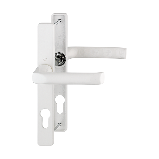HOPPE London 72mm UPVC Lever Door Furniture 113/200LM 72mm Centres White - Click Image to Close