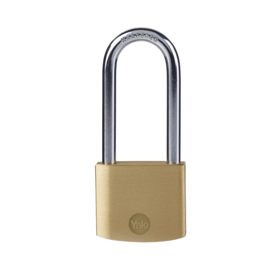 YALE Y110B Brass Long Shackle Padlock 40mm - Click Image to Close