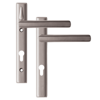 LOXTA Stealth Double Locking Lever Handle (Euro External) - 122mm 92PZ Brushed Silver