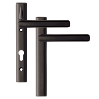 LOXTA Stealth Double Locking Lever Handle (Blank External) - 122mm 92PZ Polished Black