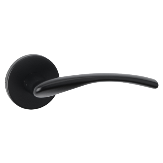 ASEC URBAN Madison Lever on Round Rose Door Furniture Ebony Black (Boxed) - Click Image to Close