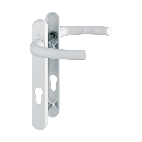 HOPPE Tokyo 92mm UPVC Lever Door Furniture 1710RH/3370N/3360N 92mm Centres White - Click Image to Close
