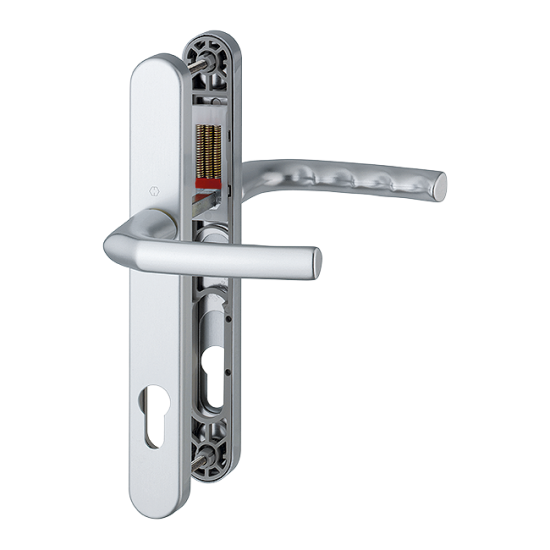 HOPPE Birmingham 92mm UPVC Lever Door Furniture 215mm Screw Centers 1117/3810N 92mm Centres Silver - Click Image to Close